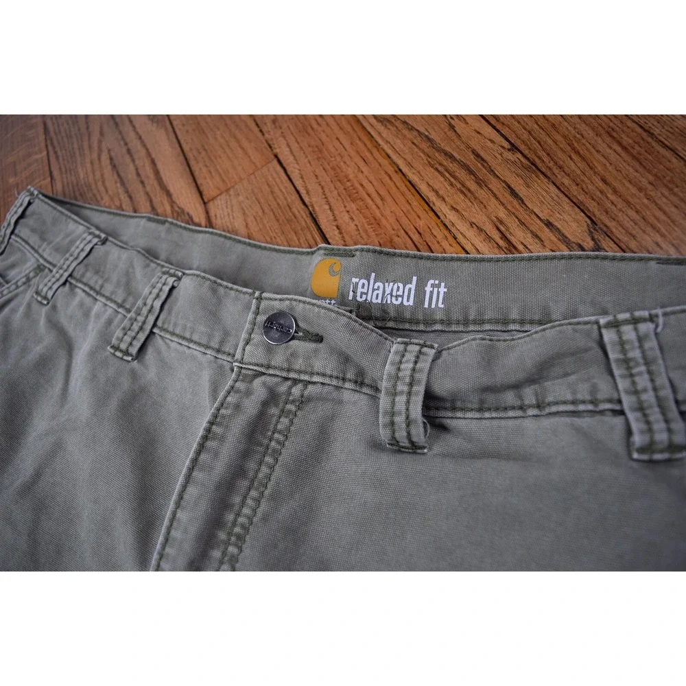 Carhartt‎ Relaxed Fit Men's Carpenter Work Outdoor Shorts Olive Green Size 46